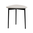 Modrest Andros - White Marble + Black Metal End Table