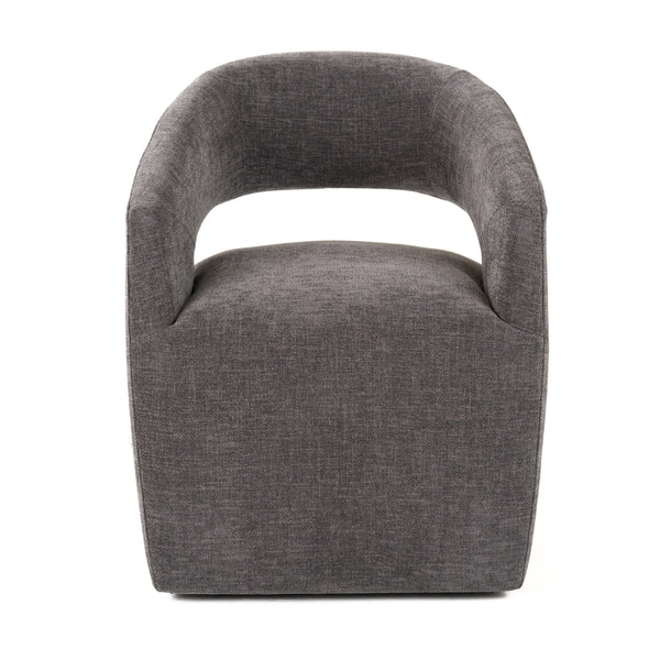 Modrest Angie - Modern Dark Grey Fabric Dining Chair