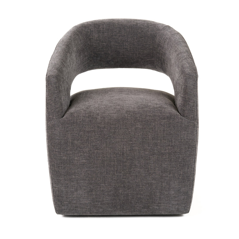 Modrest Angie - Modern Dark Grey Fabric Dining Chair