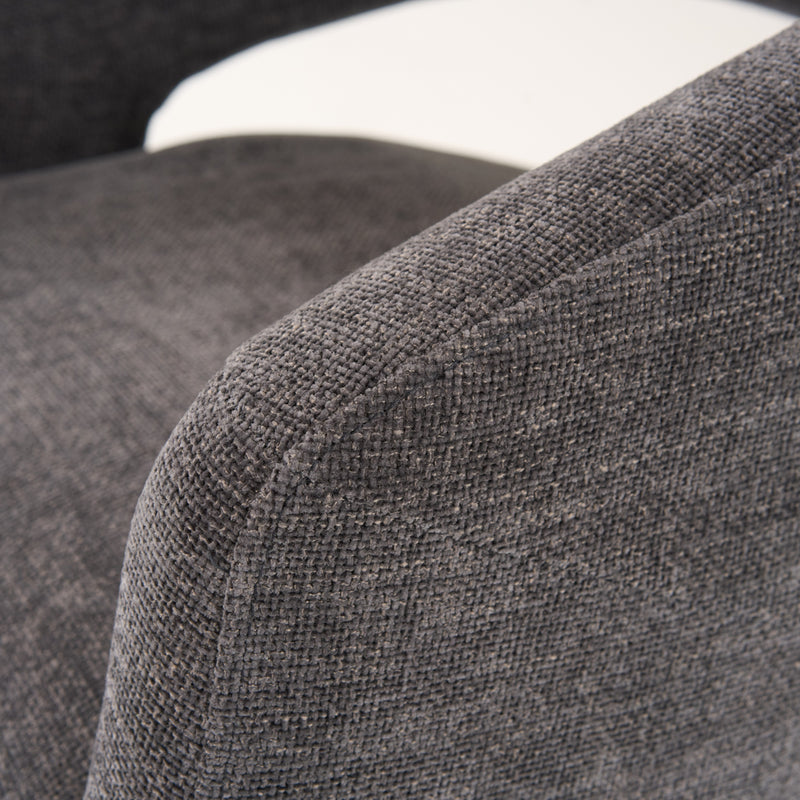 Modrest Angie - Modern Dark Grey Fabric Dining Chair