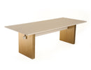 Modrest Angus - Modern Cream Ash + Gold Dining Table