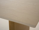 Modrest Angus - Modern Cream Ash + Gold Dining Table