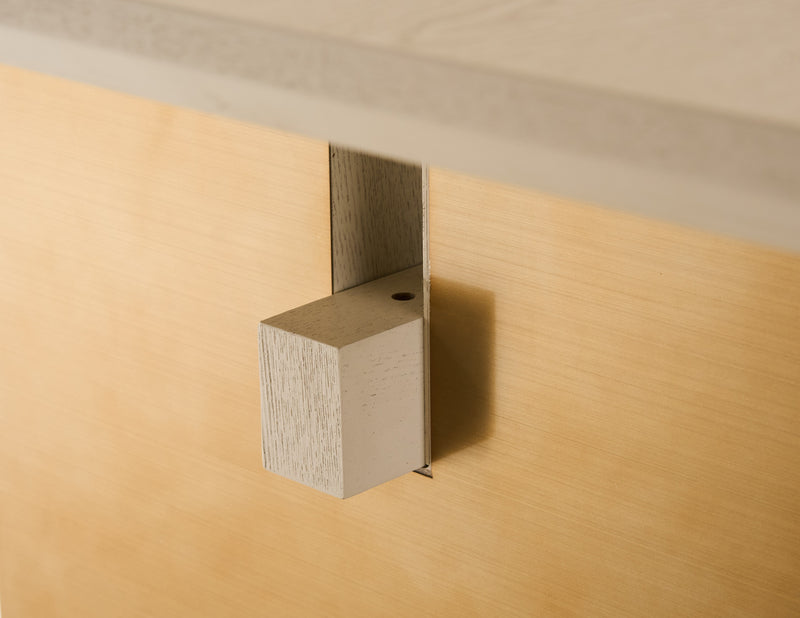 Modrest Angus - Modern Cream Ash + Gold Dining Table