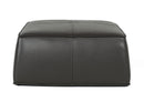 Divani Casa April - Modern Dark Grey Leather Square Ottoman