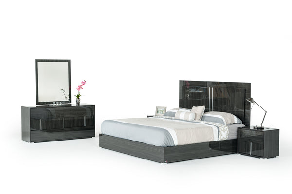 Modrest Ari Italian Modern Grey Nightstand