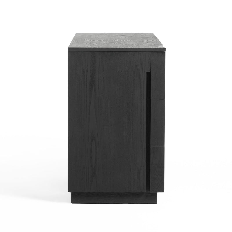 Modrest Aspen - Modern Matte Brown Ash & Silver Dresser