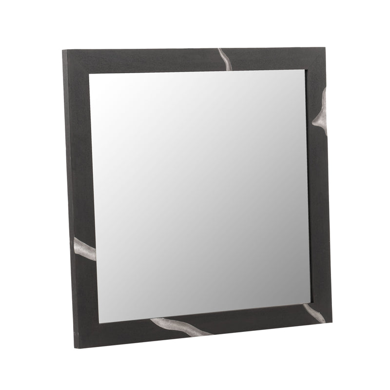Modrest Aspen - Modern Matte Brown Ash & Silver Mirror