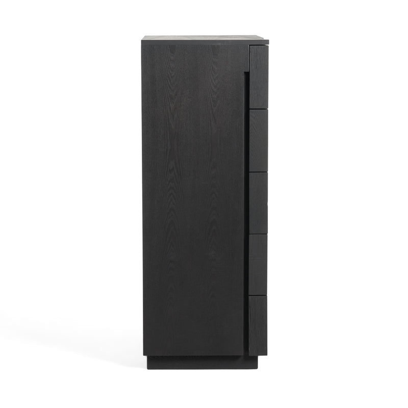 Modrest Aspen - Modern Matte Brown Ash & Silver Chest