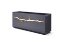 Modrest Aspen - Modern High Gloss Black & Gold Buffet