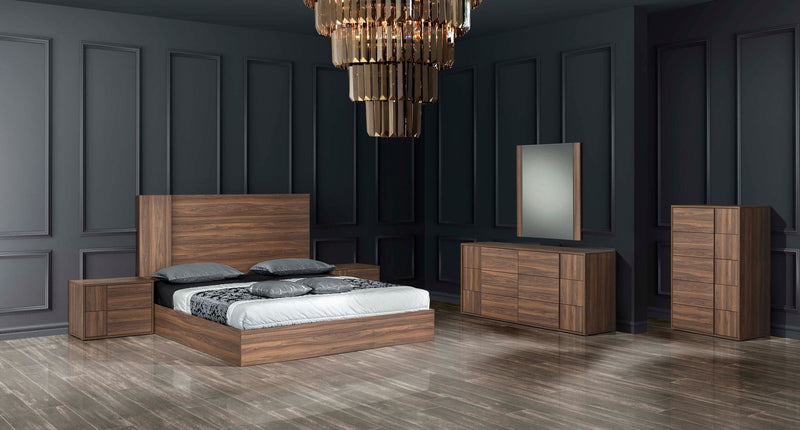 Nova Domus Asus - Italian Modern Walnut Bed