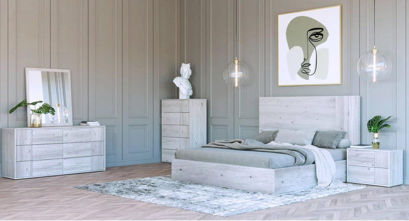 Nova Domus Asus - Italian Modern White Washed Oak Mirror