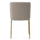 Modrest Atlanta - Modern Beige Fabric & Brass Dining Chair