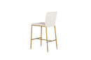 Modrest Atlanta - Modern Off-White Fabric & Brass Counter Chair