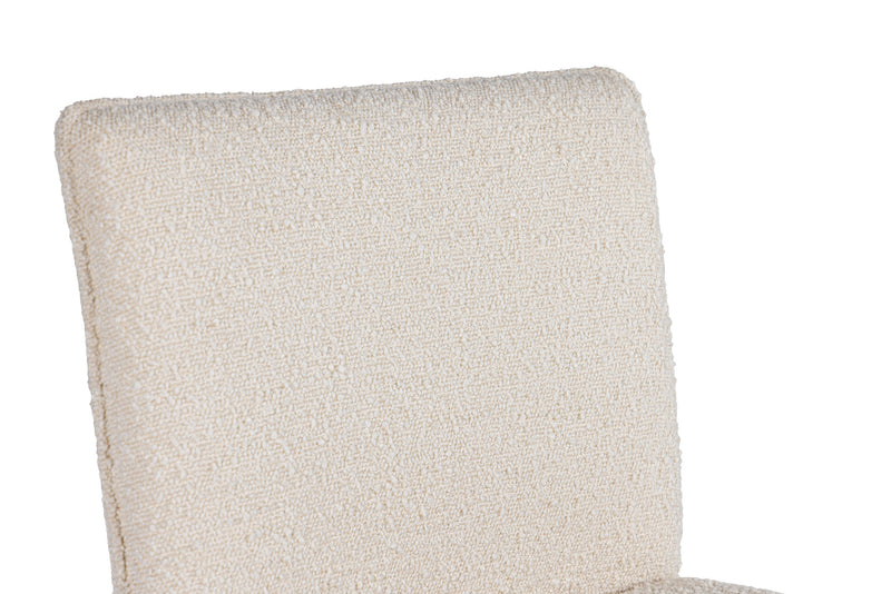 Modrest Atlanta - Modern Off-White Fabric & Brass Counter Chair