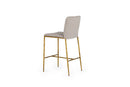 Modrest Atlanta - Modern Beige Fabric & Brass Counter Chair