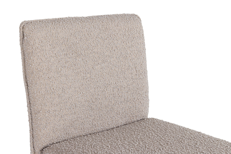 Modrest Atlanta - Modern Beige Fabric & Brass Counter Chair