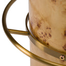 Modrest August - Modern Cream Fabric + Antique Brass Counter Stool