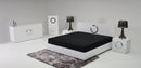A&X Ovidius - Modern White Crocodile Lacquer Bed