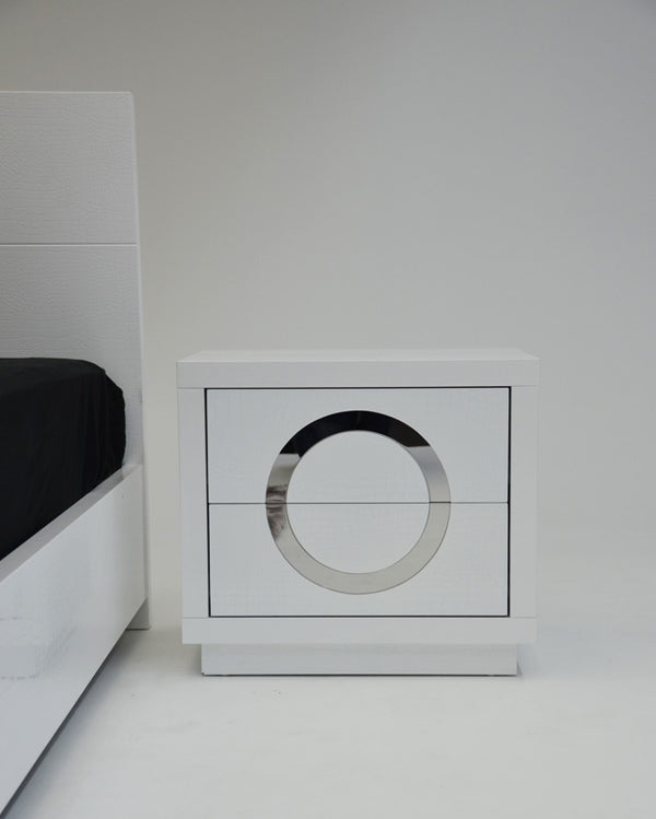 Ovidius Armani Xavira Modern White Gloss Nightstand