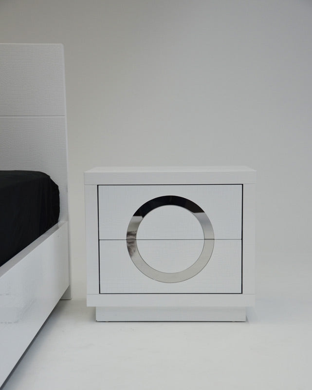 Ovidius Armani Xavira Modern White Gloss Nightstand