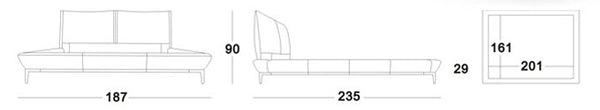 Loft Modern Eco-Leather Platform Bed