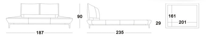 Loft Modern Eco-Leather Platform Bed