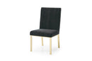 Modrest Reba Modern Black Velvet & Gold Dining Chair (Set of 2)