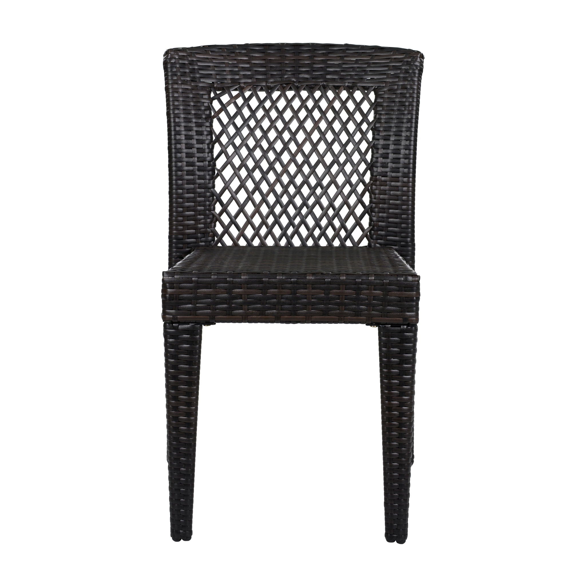 5 Piece Patio Dining Set With Chairs, Outdoor Furniture - Brown Multi / Light Teak