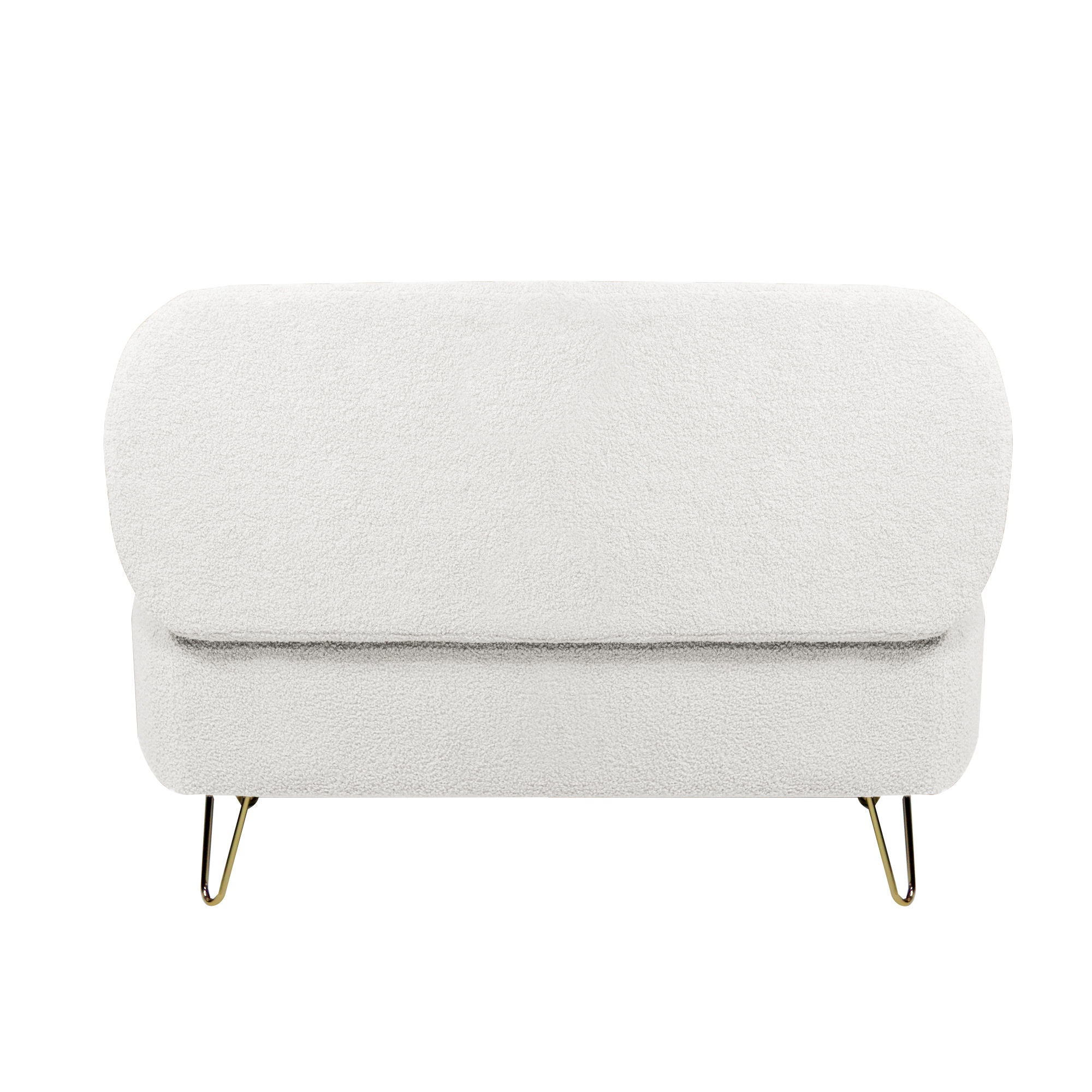 Storage Ottoman Bench For End Of Bed Legs, Modern Camel Faux Fur Entryway Bench Upholstered Padded With Storage For Living Room Bedroom