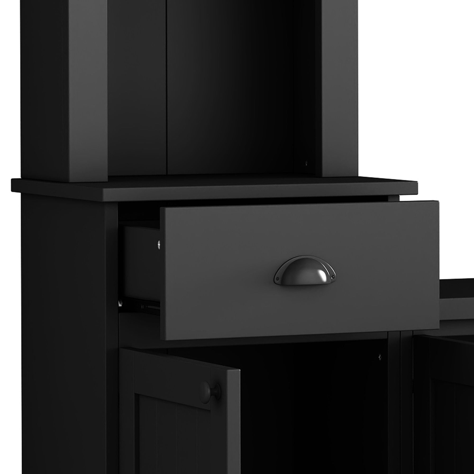 Minimalist Entertainment Wall Unit Set With Bridge For TVs Up To 75"