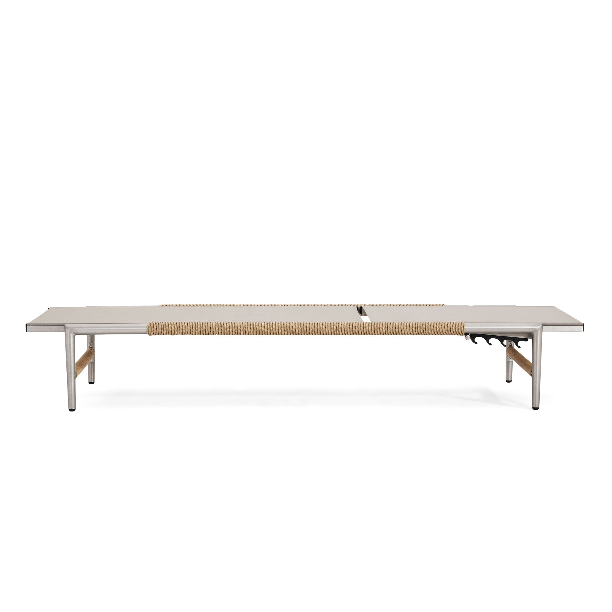 Hargrove - Outdoor Patio Aluminum Chaise Lounge (Set of 2) - Natural / Silver