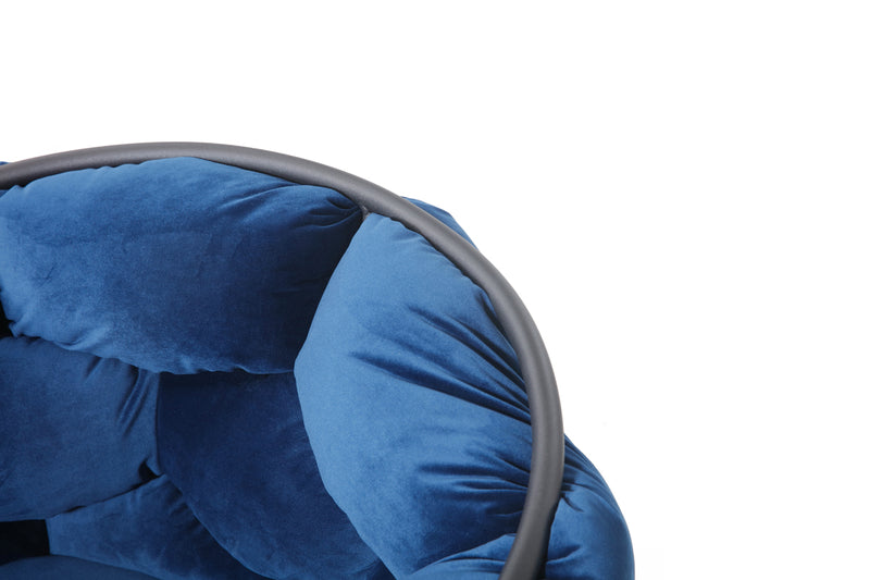 Modrest Debra Modern Blue Fabric Dining Chair