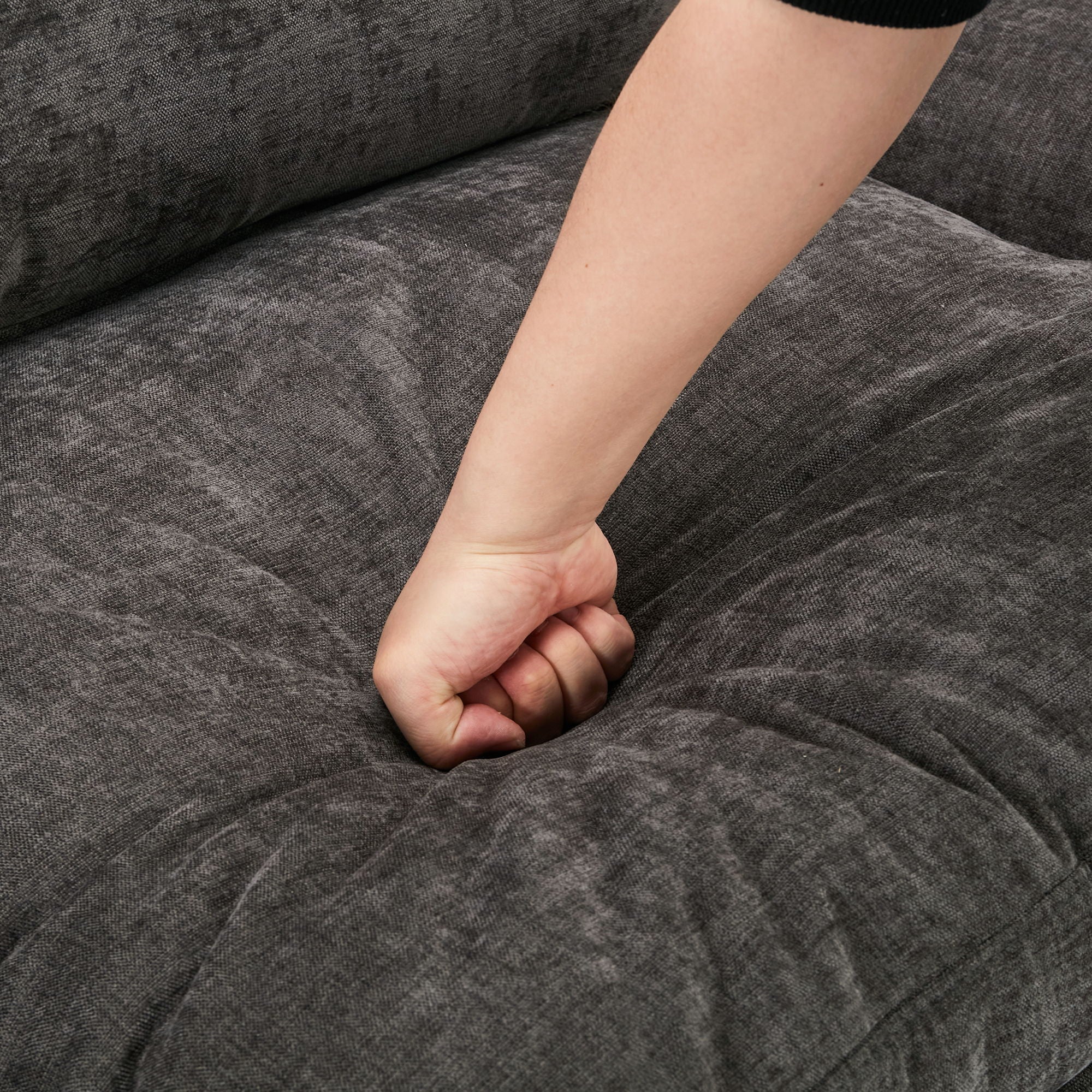 Cozy Upholstered 3 Seater Sofa With Double Cushion