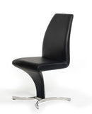 Nix - Modern Black Leatherette Dining Chair (Set of 2)
