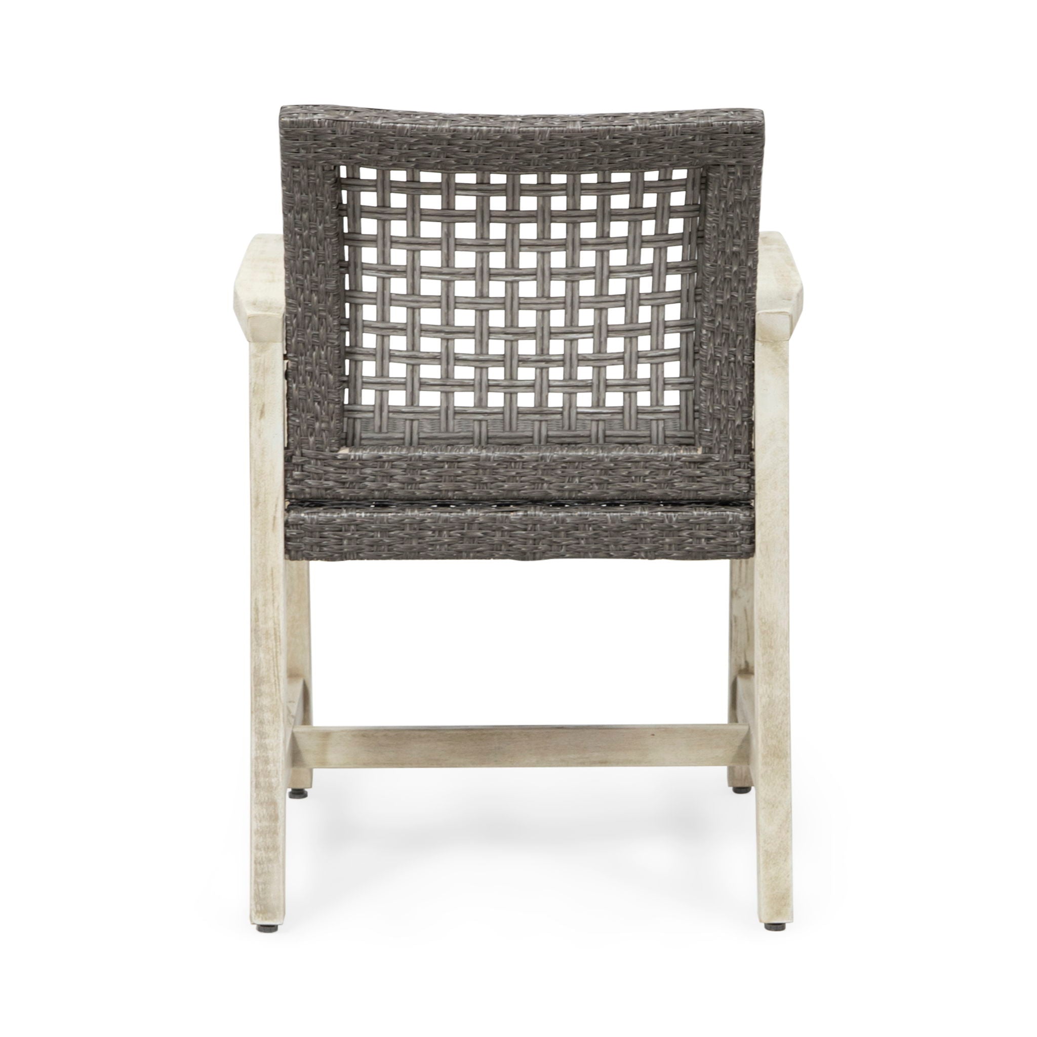 Outdoor Dining Chair Acacia Wood Frame (Set of 2)