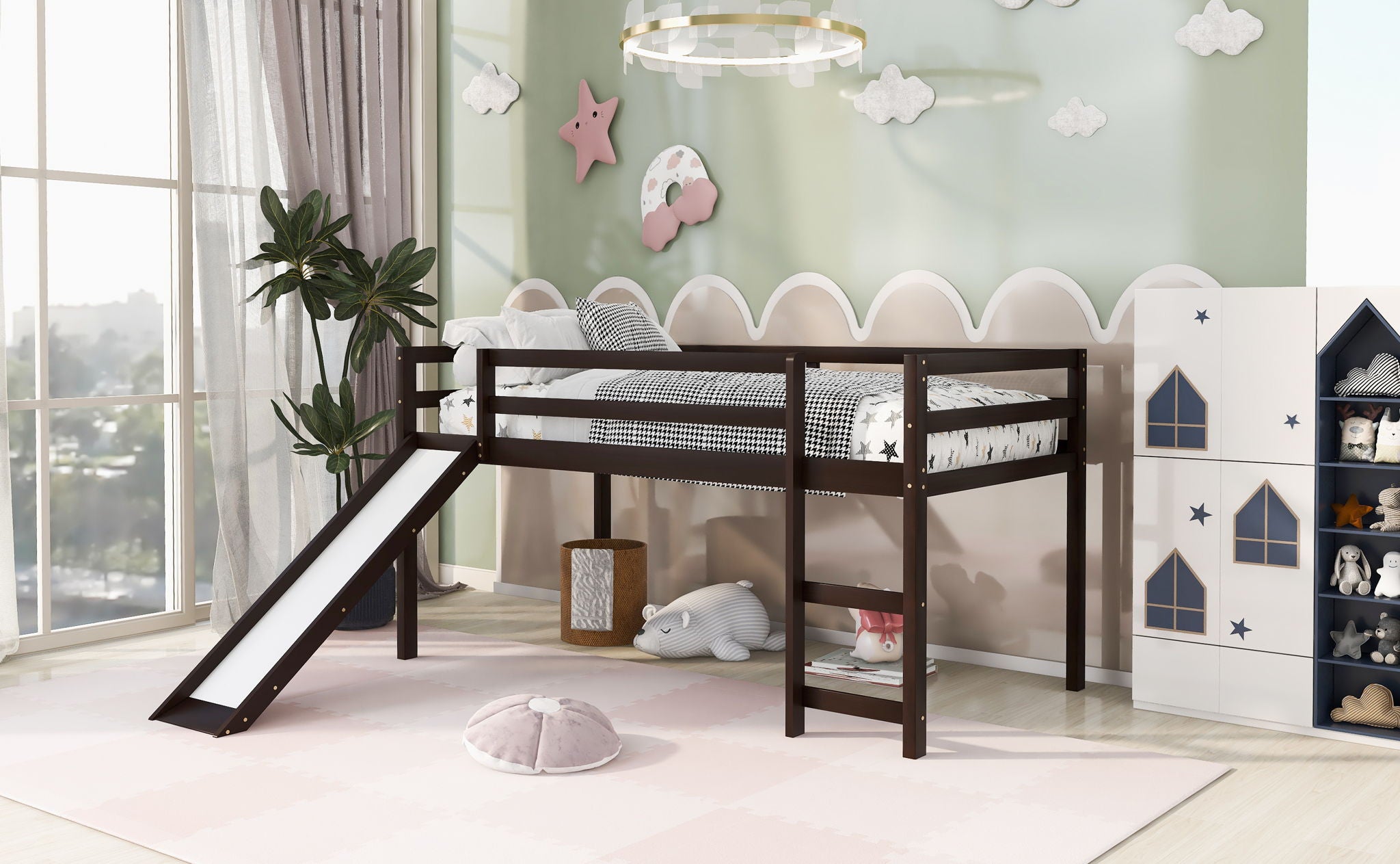 Loft Bed With Slide, Multifunctional Design