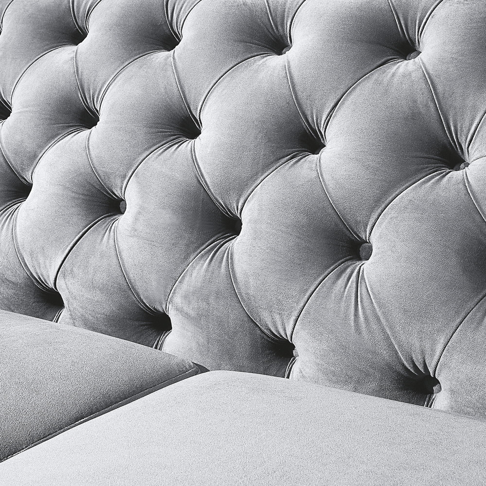 2 Seater Loveseat Sofa With Button Tufted Diamond Grid & 2 Pillows For Living Room