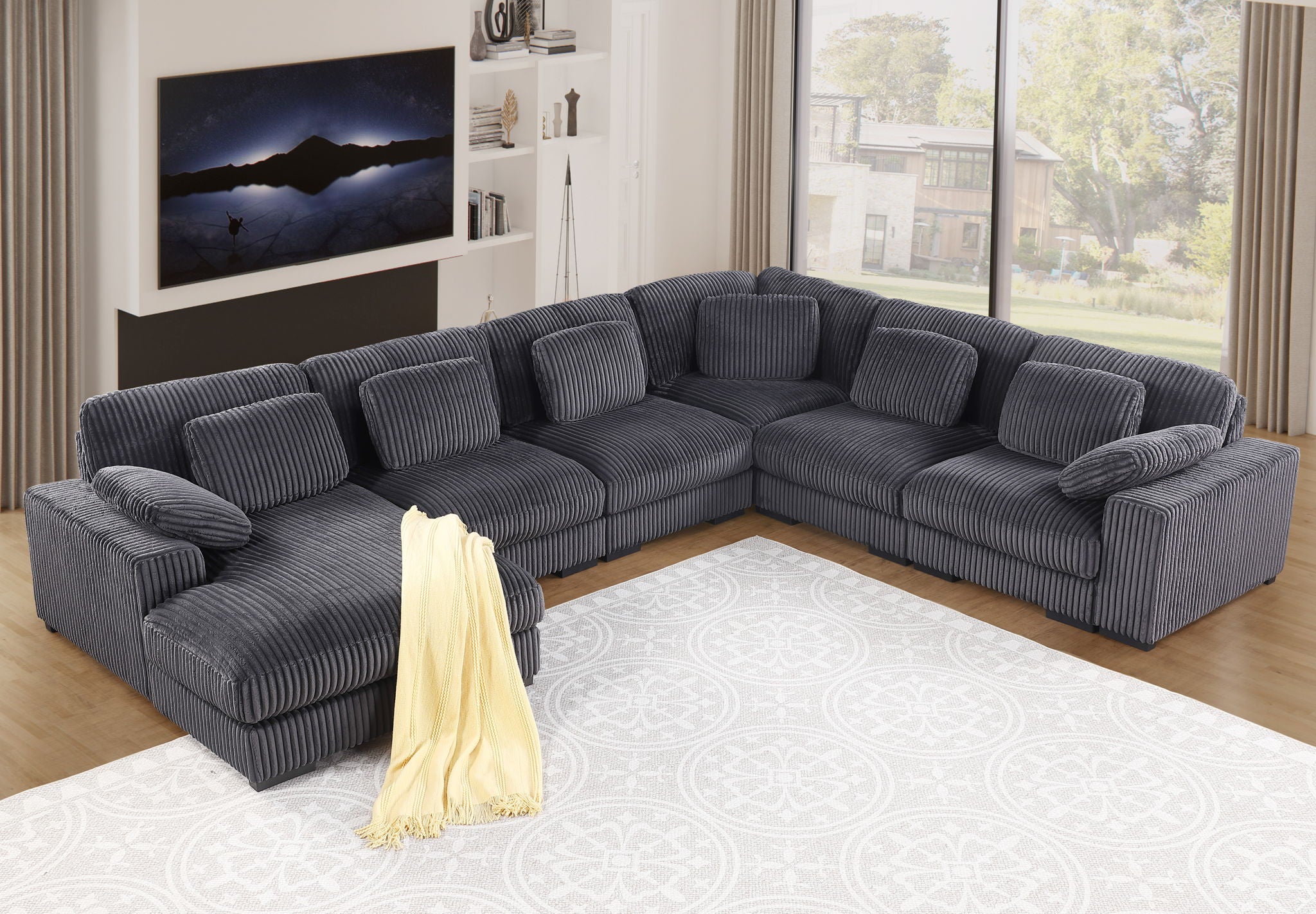 Nadine - Modular Corner Sectional Sofa With Left Facing Chaise