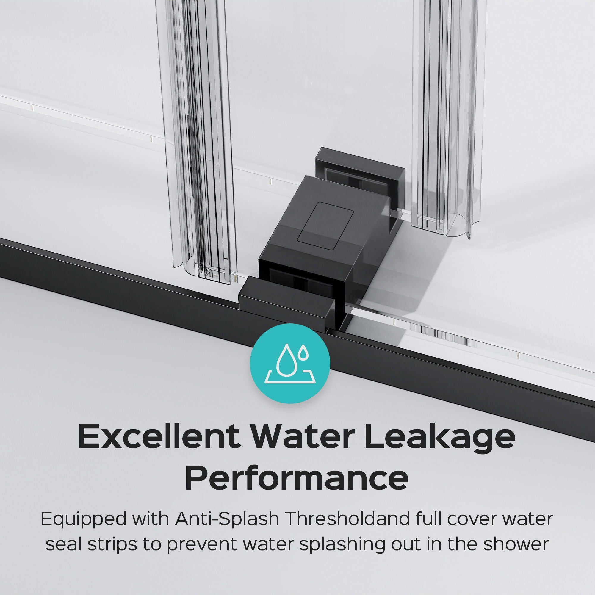 Frameless Double Sliding Soft-Close Shower Door, 3 / 8" (10Mm) Thick SGCC Tempered Glass Door, Matte