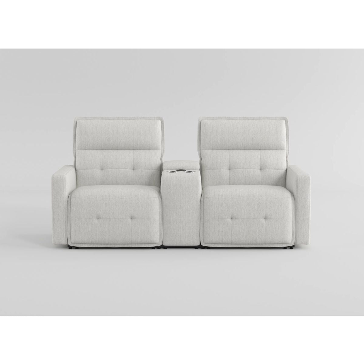 Salida - Power Double Reclining Loveseat With Center Console And Power Headrests - White