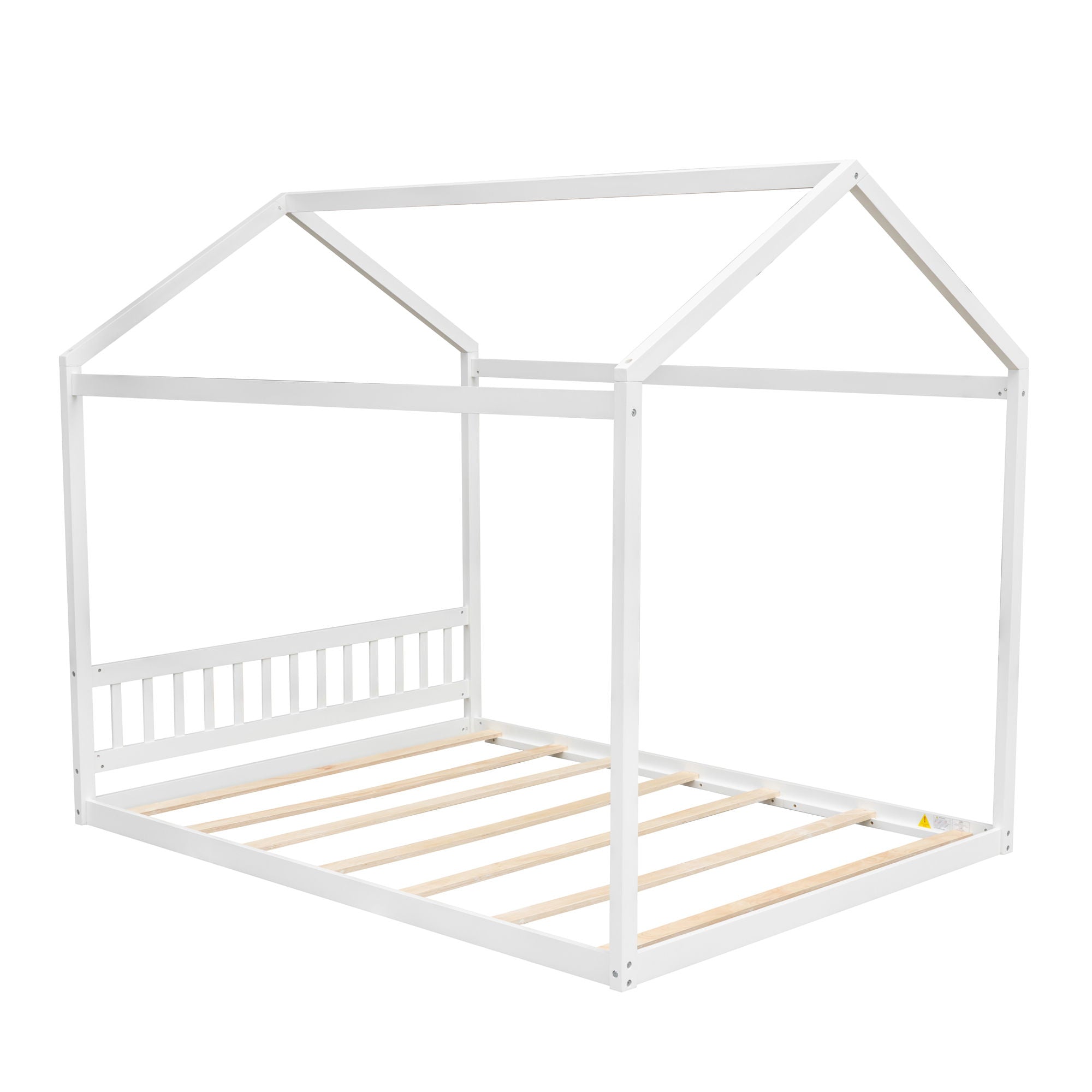 Wooden House Bed With Headboard