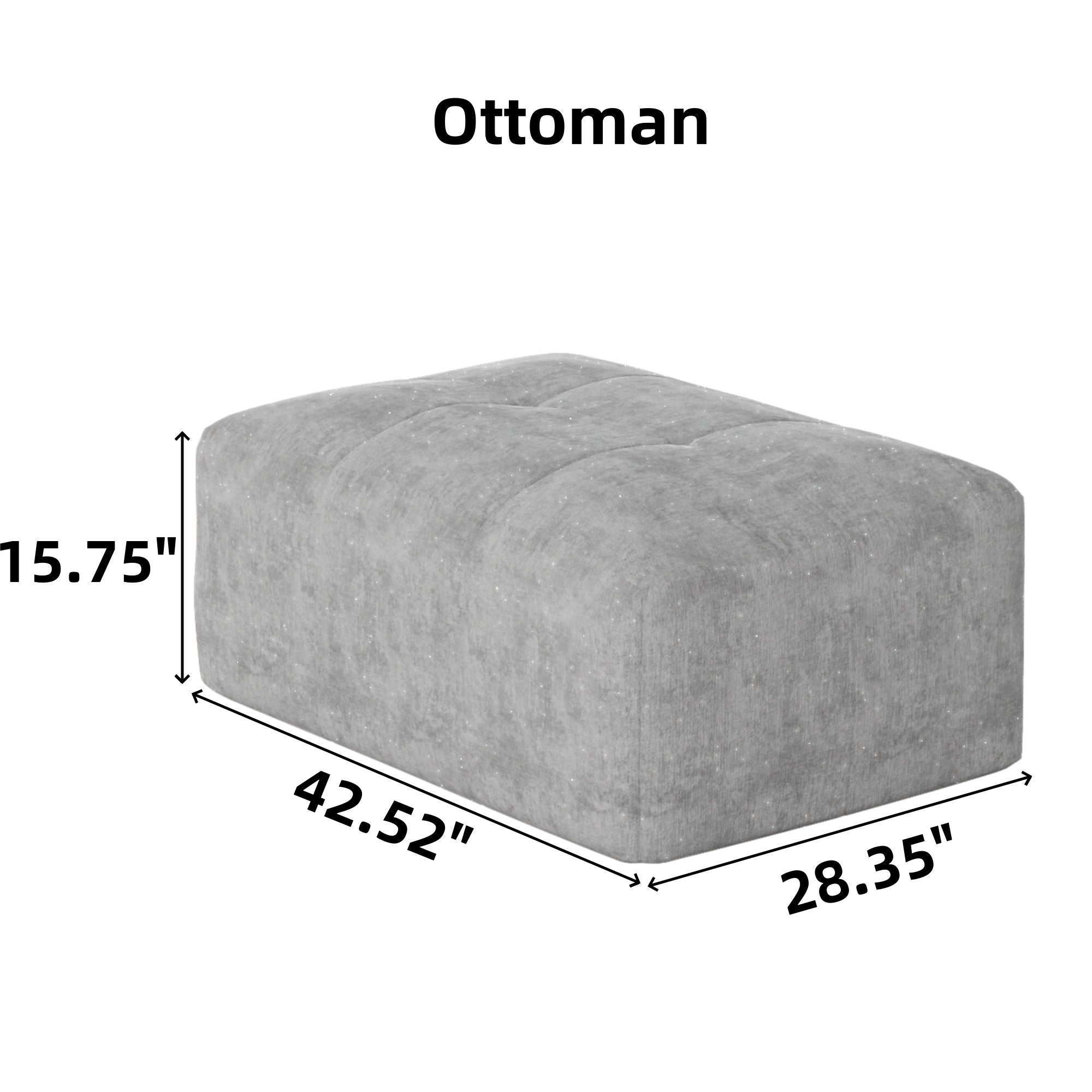 Modern Oversized Diy Combination, Modular Sectional Sofa With Pillows