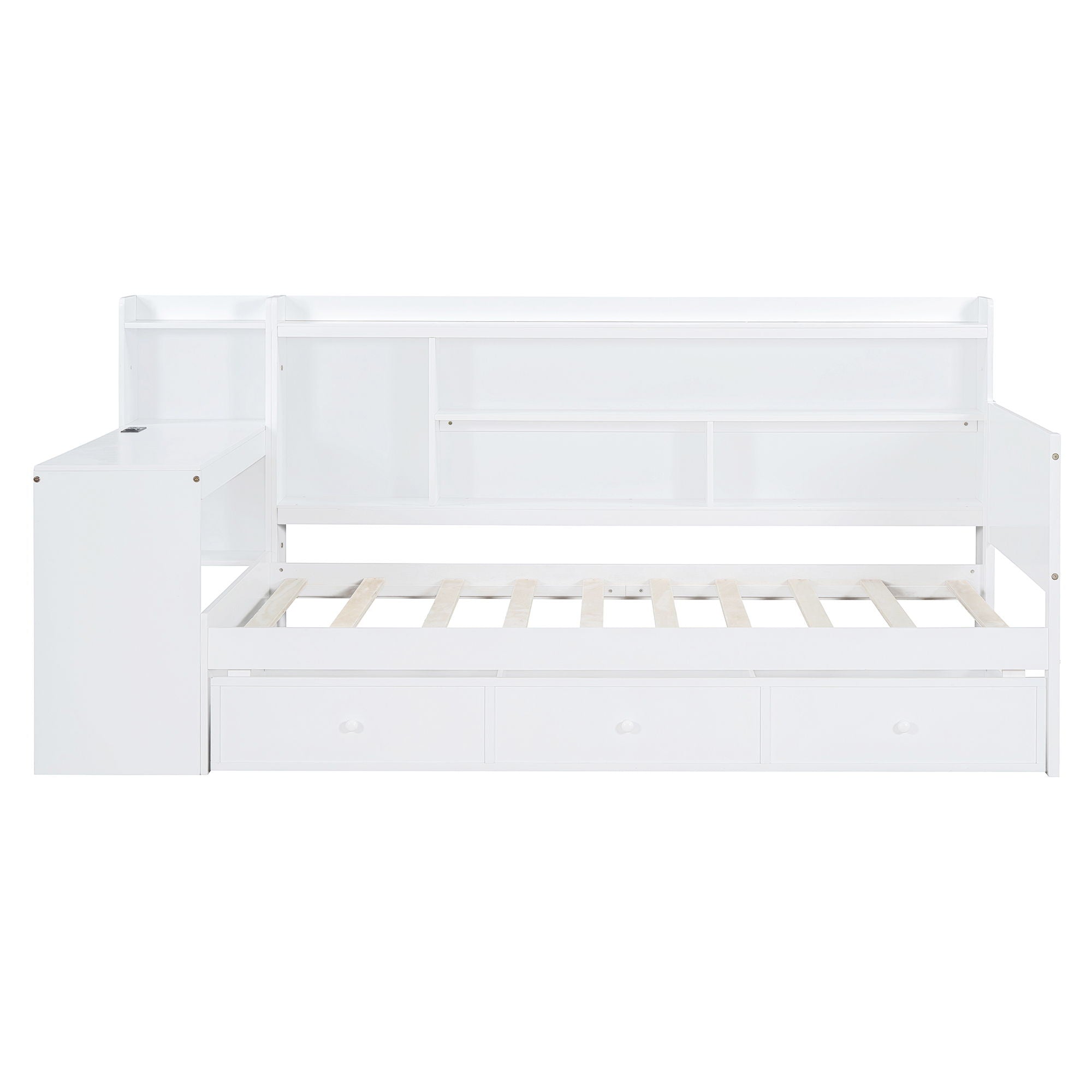 Daybed With 3 Drawers USB Ports And Desk