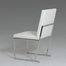 Click - Modern White Leatherette Dining Chair (Set of 2)