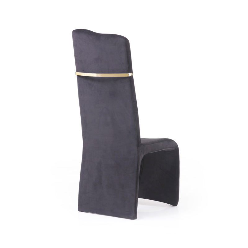 Modrest Sapphire Modern Black & Gold Dining Chair (Set of 2)