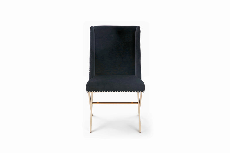 Modrest Alexia Modern Black & Rosegold Dining Chair