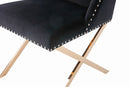 Modrest Alexia Modern Black & Rosegold Dining Chair