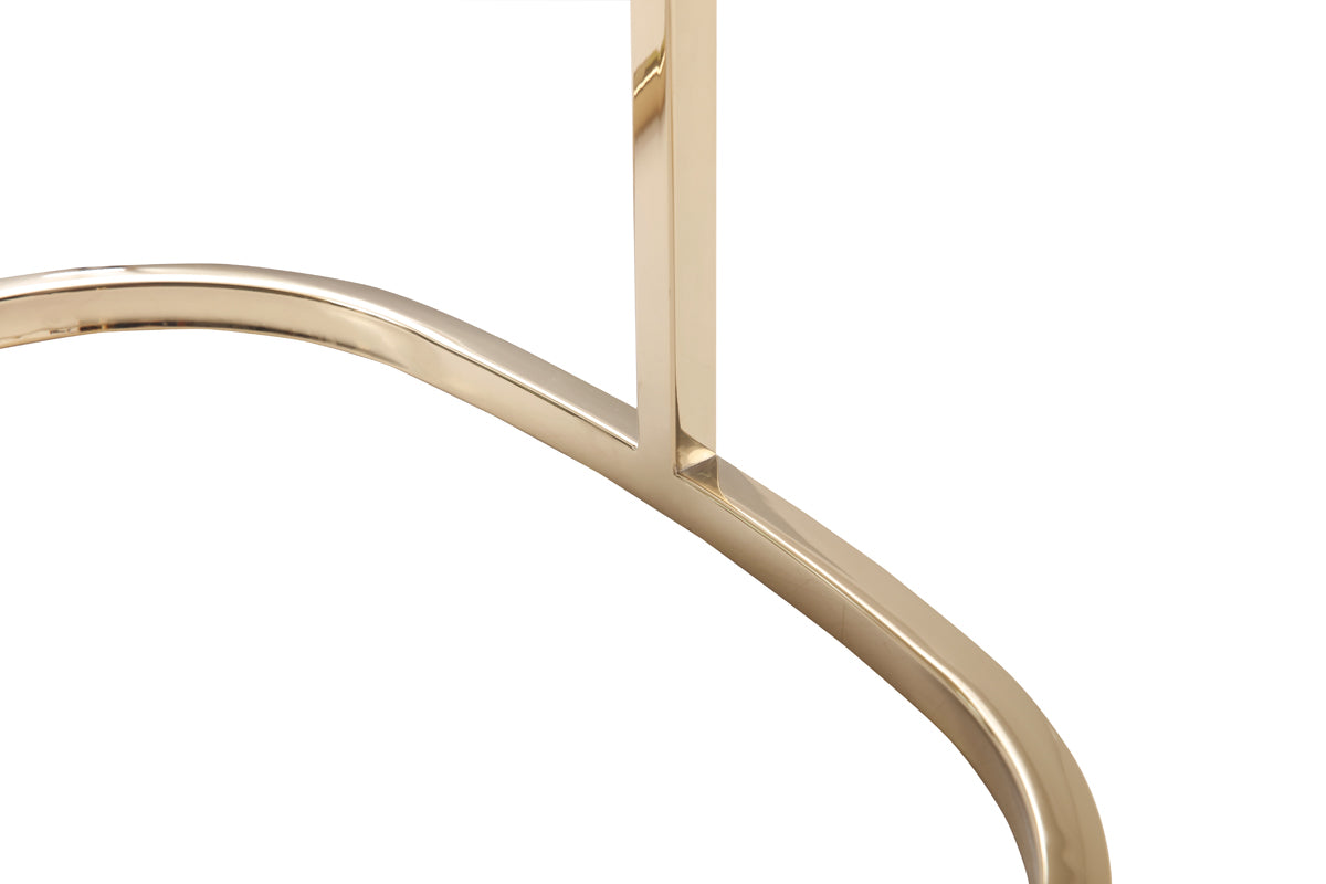 Modrest Tyler - Modern Grey + Gold Dining Chair