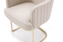 Modrest Tyler - Modern Grey + Gold Dining Chair