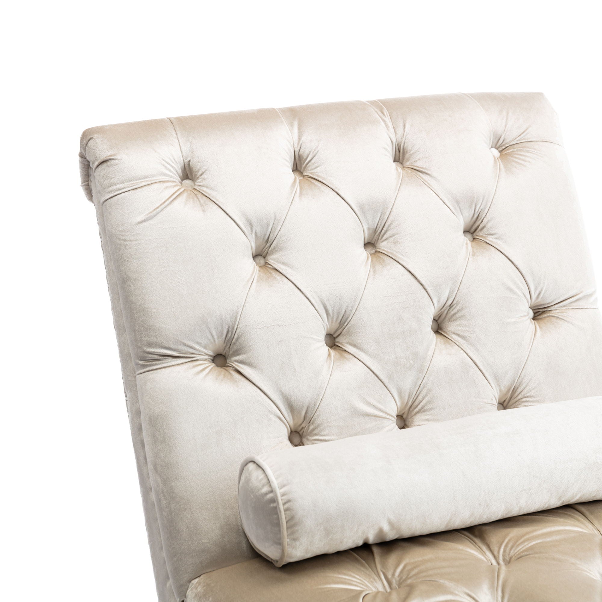 Chaise Lounge Indoor, Button Tufted Upholstered Chaise Lounge Chair With Pillow